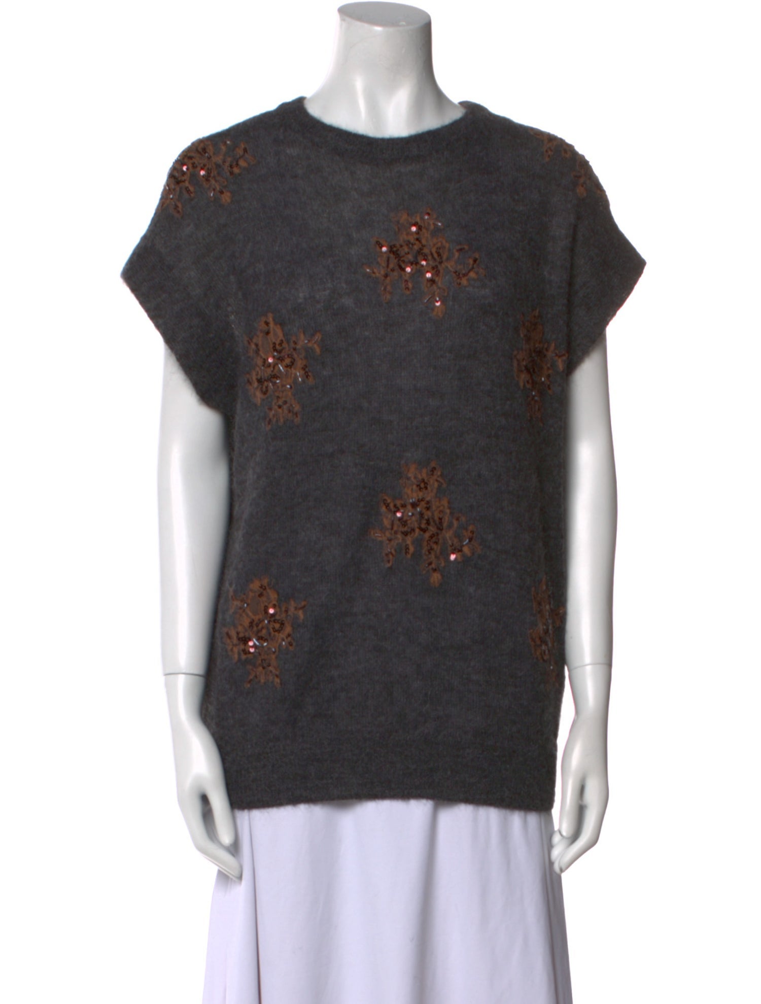 Brunello Cucinelli Printed Crew Neck Sweater
