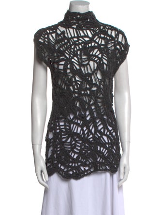 Brunello Cucinelli Cashmere Patterned Top