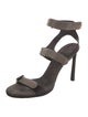 Brunello Cucinelli Leather Crystal Embellishments Sandals