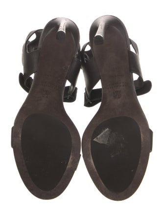 Brunello Cucinelli Leather Crystal Embellishments Sandals