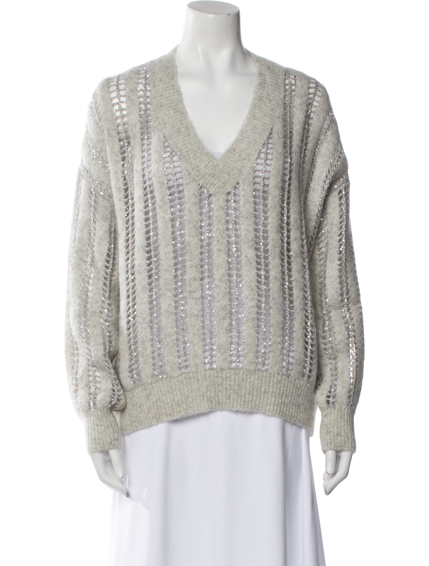 Brunello Cucinelli Wool Striped Sweater