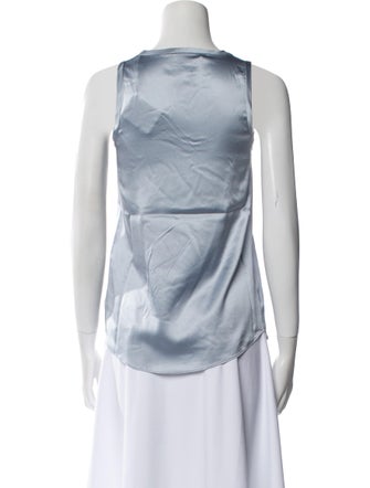 Brunello Cucinelli Silk Scoop Neck Top