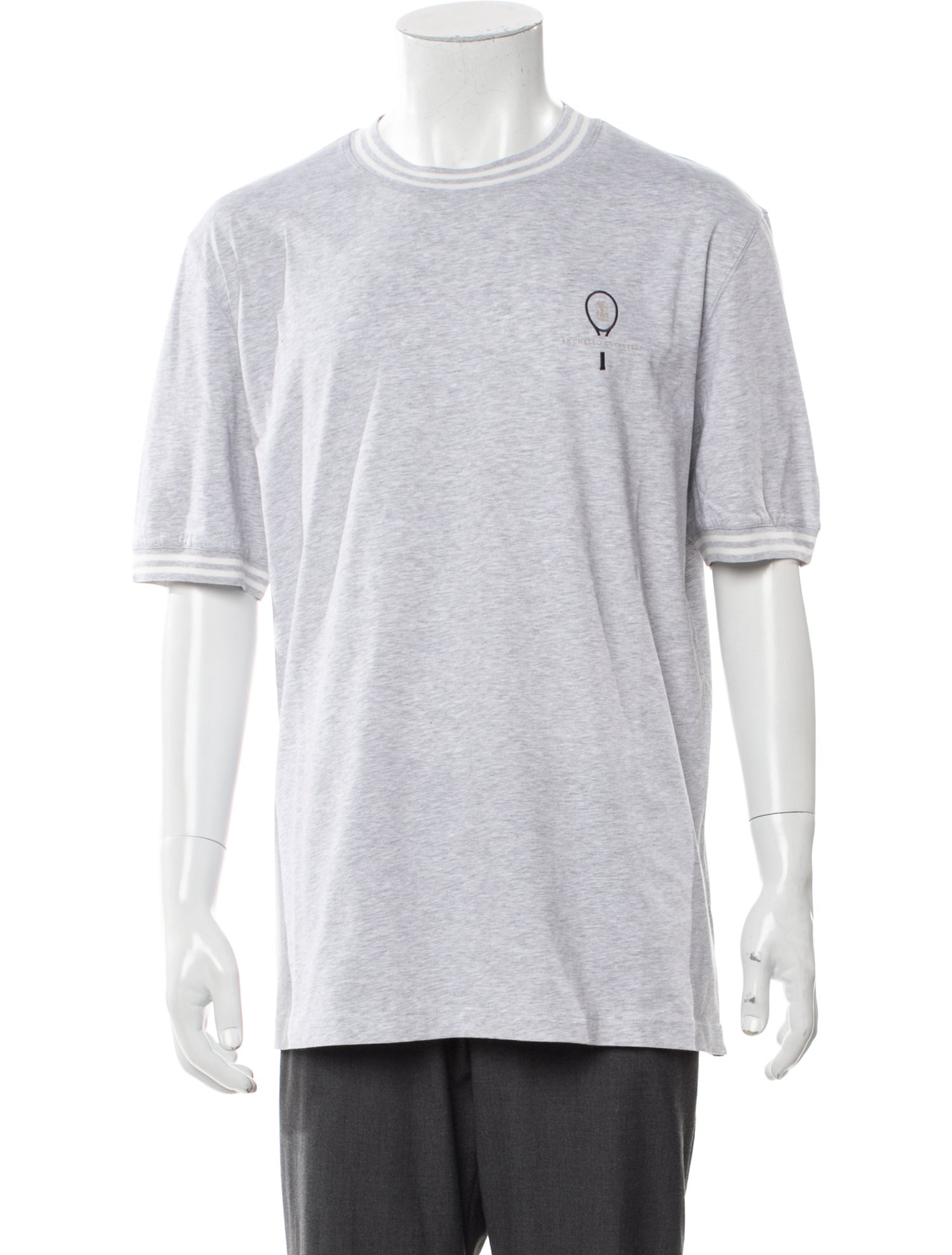 Brunello Cucinelli Graphic Print Crew Neck T-Shirt w/ Tags