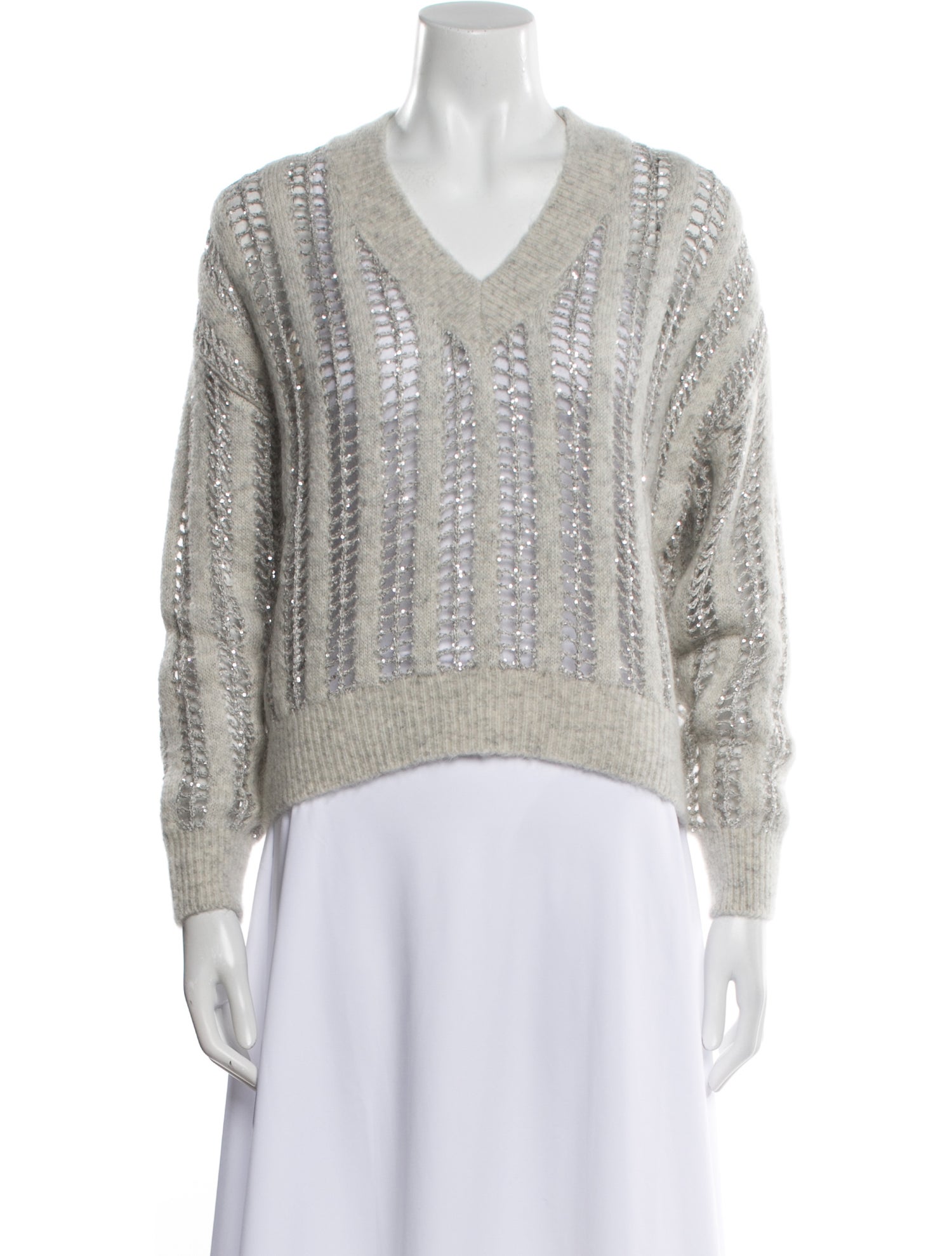 Brunello Cucinelli Wool Striped Sweater w/ Tags