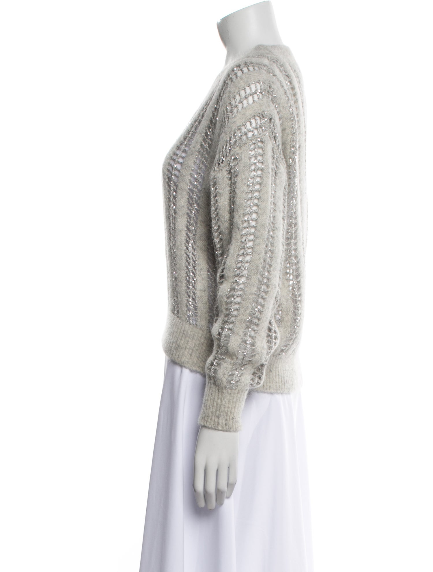 Brunello Cucinelli Wool Striped Sweater w/ Tags