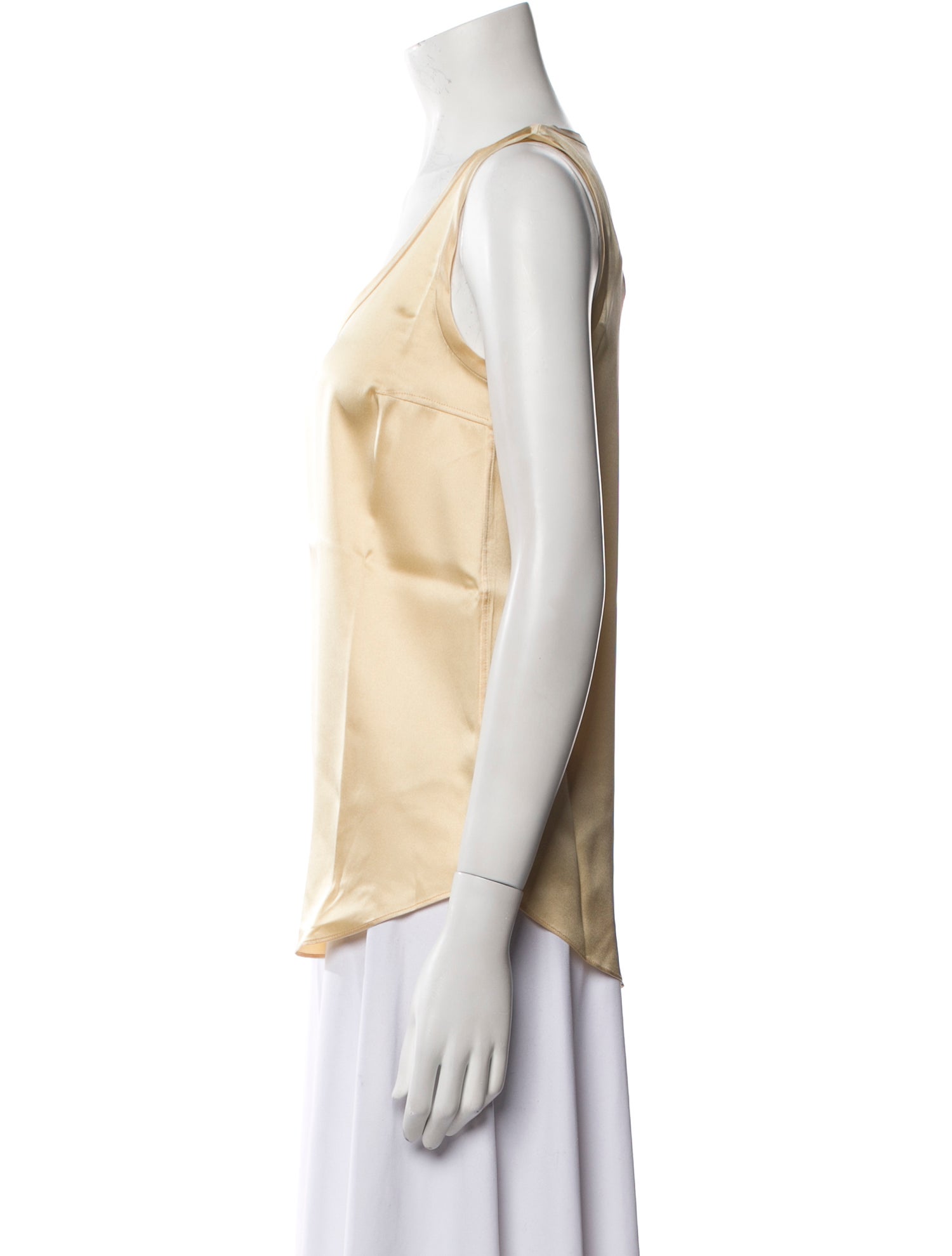 Brunello Cucinelli Silk Scoop Neck Top w/ Tags