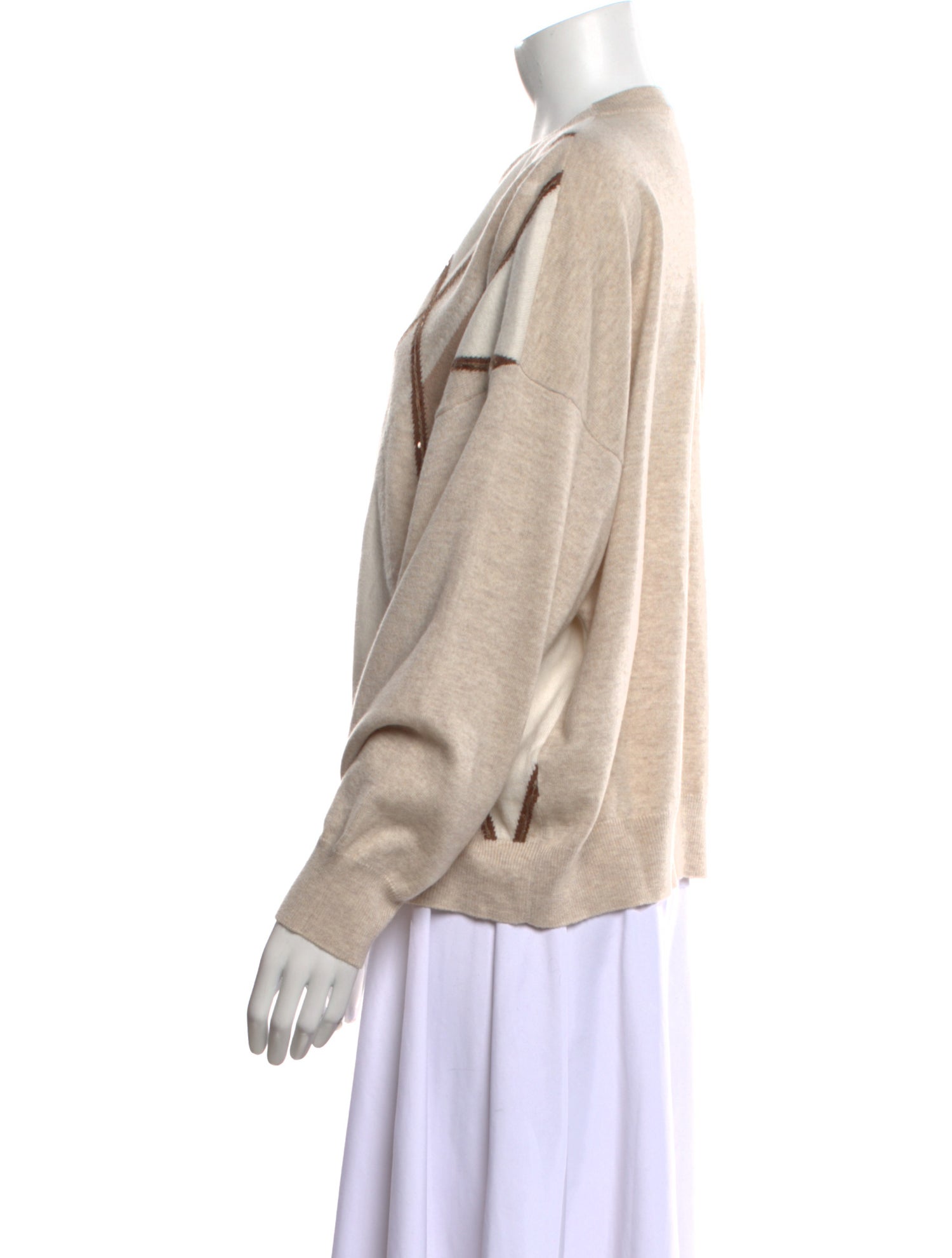 Brunello Cucinelli Virgin Wool Plaid Print Sweater w/ Tags