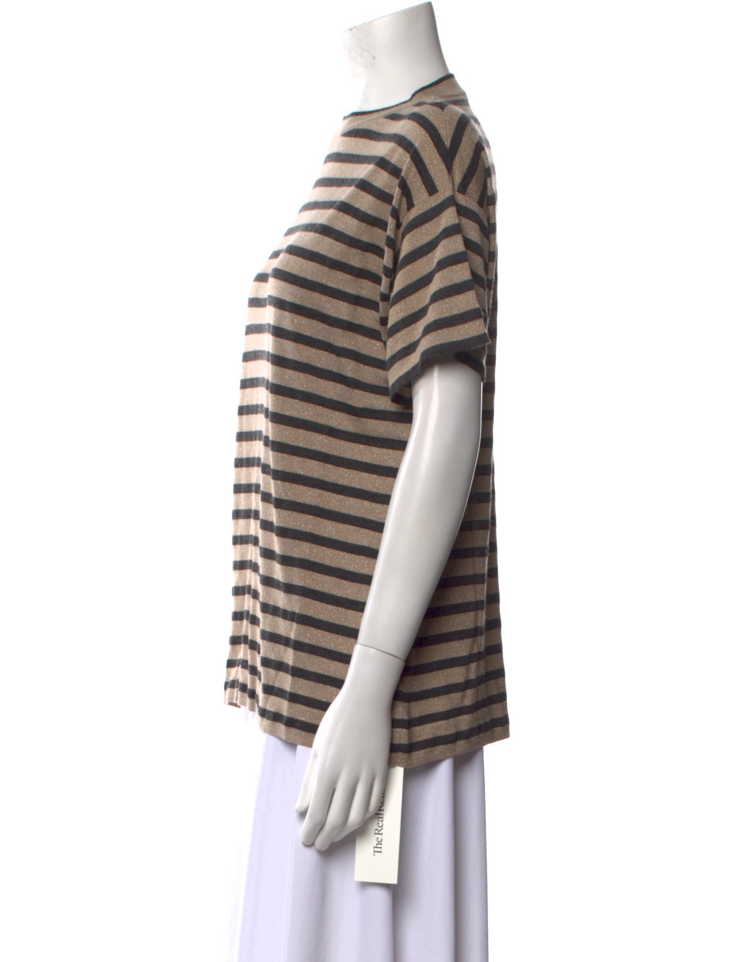 Brunello Cucinelli Striped Crew Neck T-Shirt w/ Tags