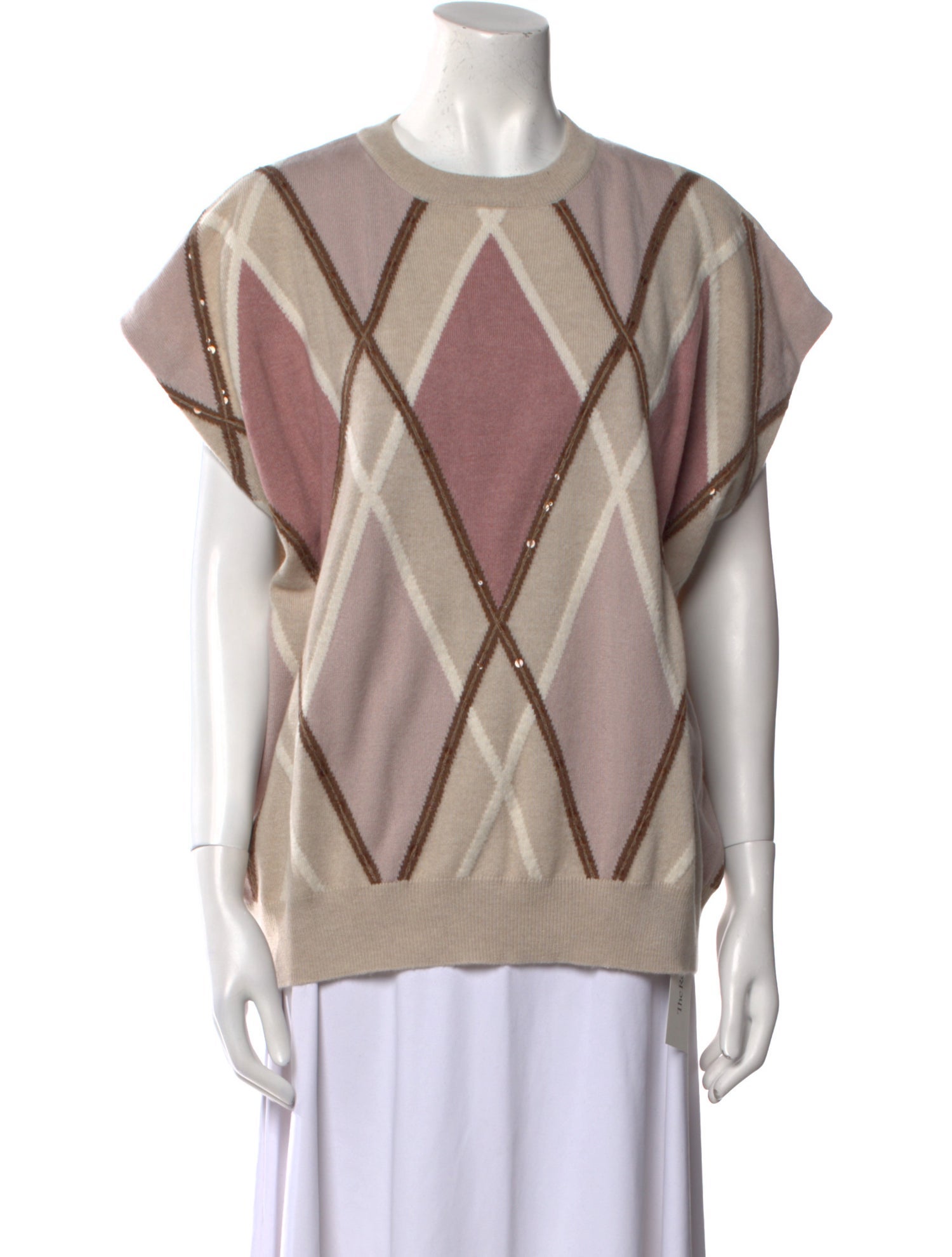 Brunello Cucinelli Virgin Wool Printed Sweater w/ Tags