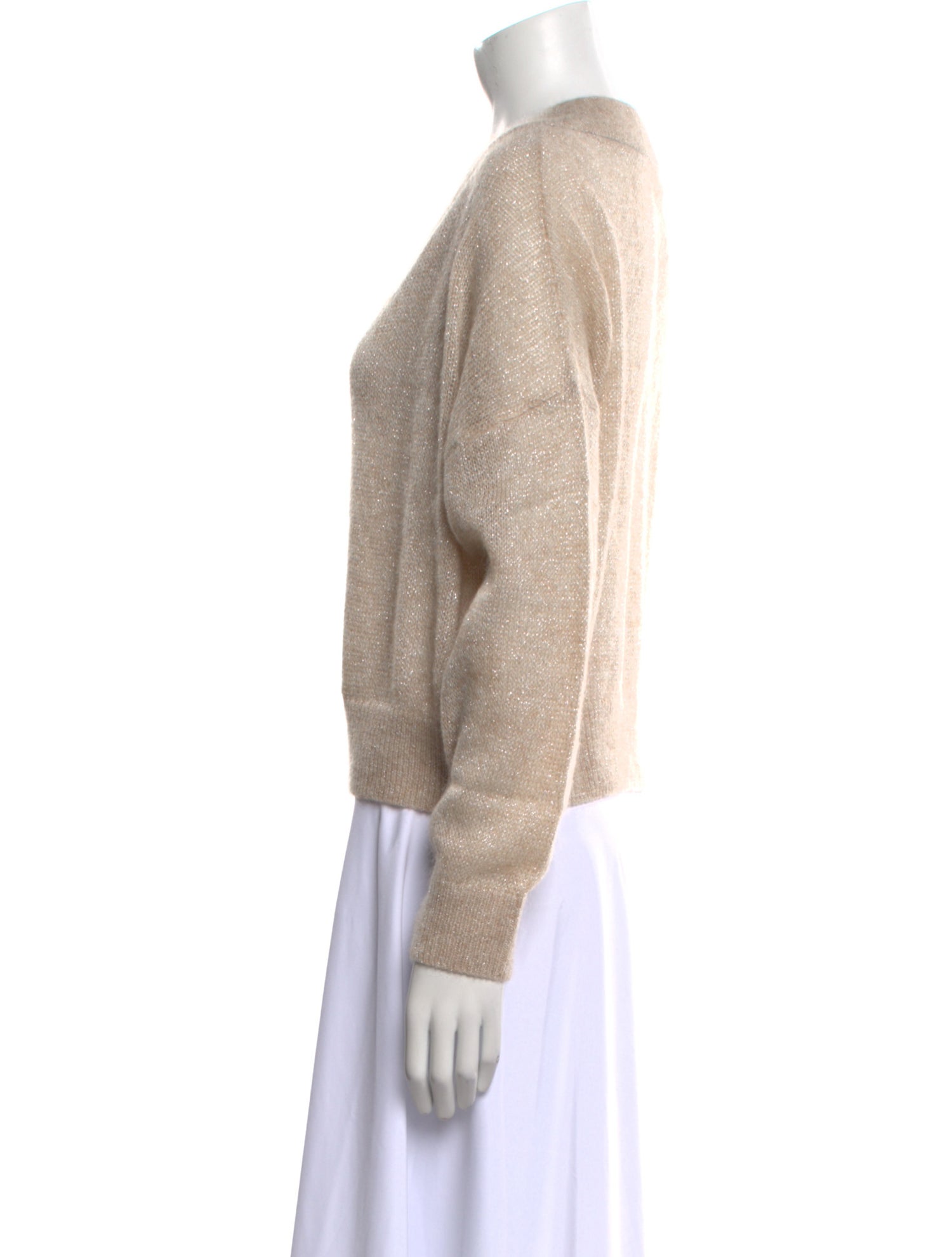 Brunello Cucinelli Mohair V-Neck Sweater w/ Tags