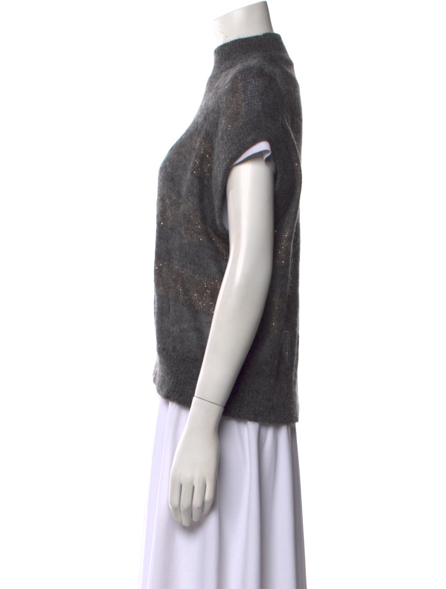 Brunello Cucinelli Striped Mock Neck Sweater w/ Tags