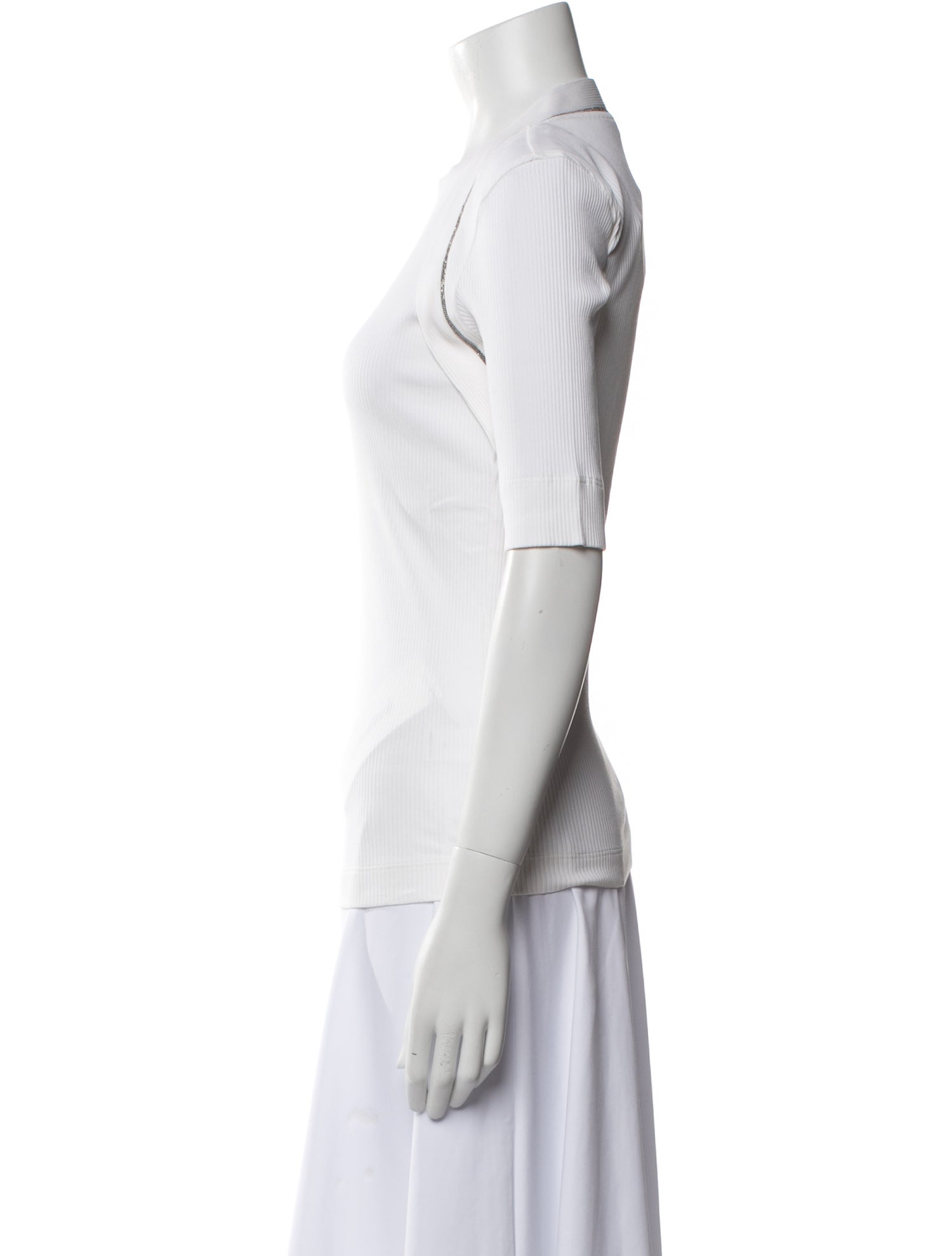 Brunello Cucinelli Striped Crew Neck Top w/ Tags