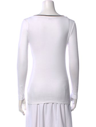 Brunello Cucinelli V-Neck Long Sleeve Top