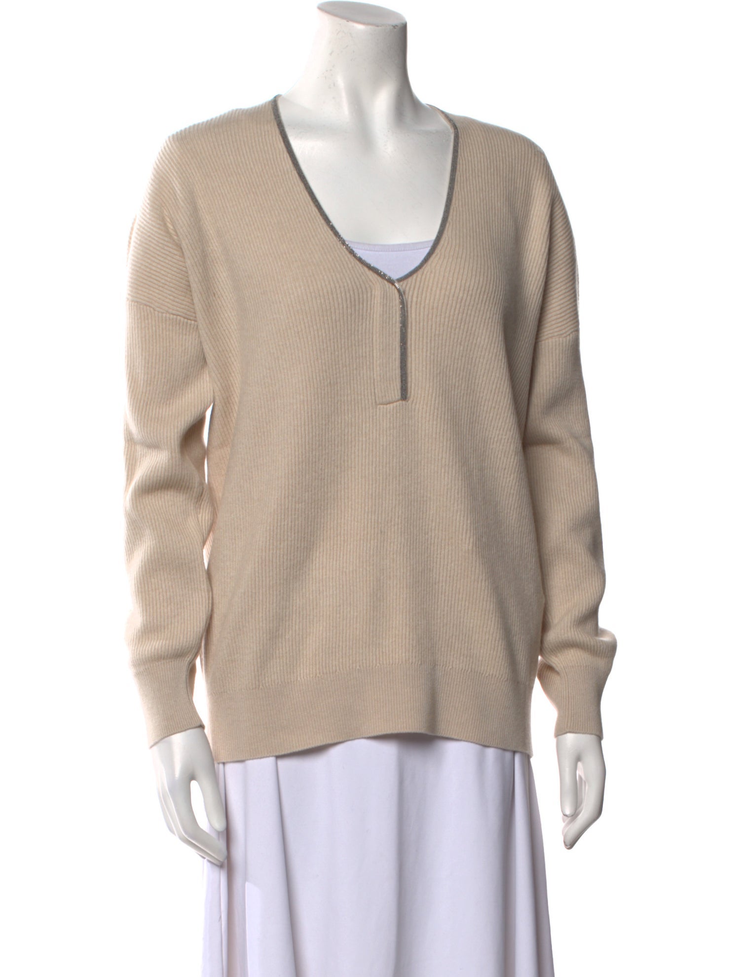 Brunello Cucinelli Cashmere V-Neck Sweater w/ Tags
