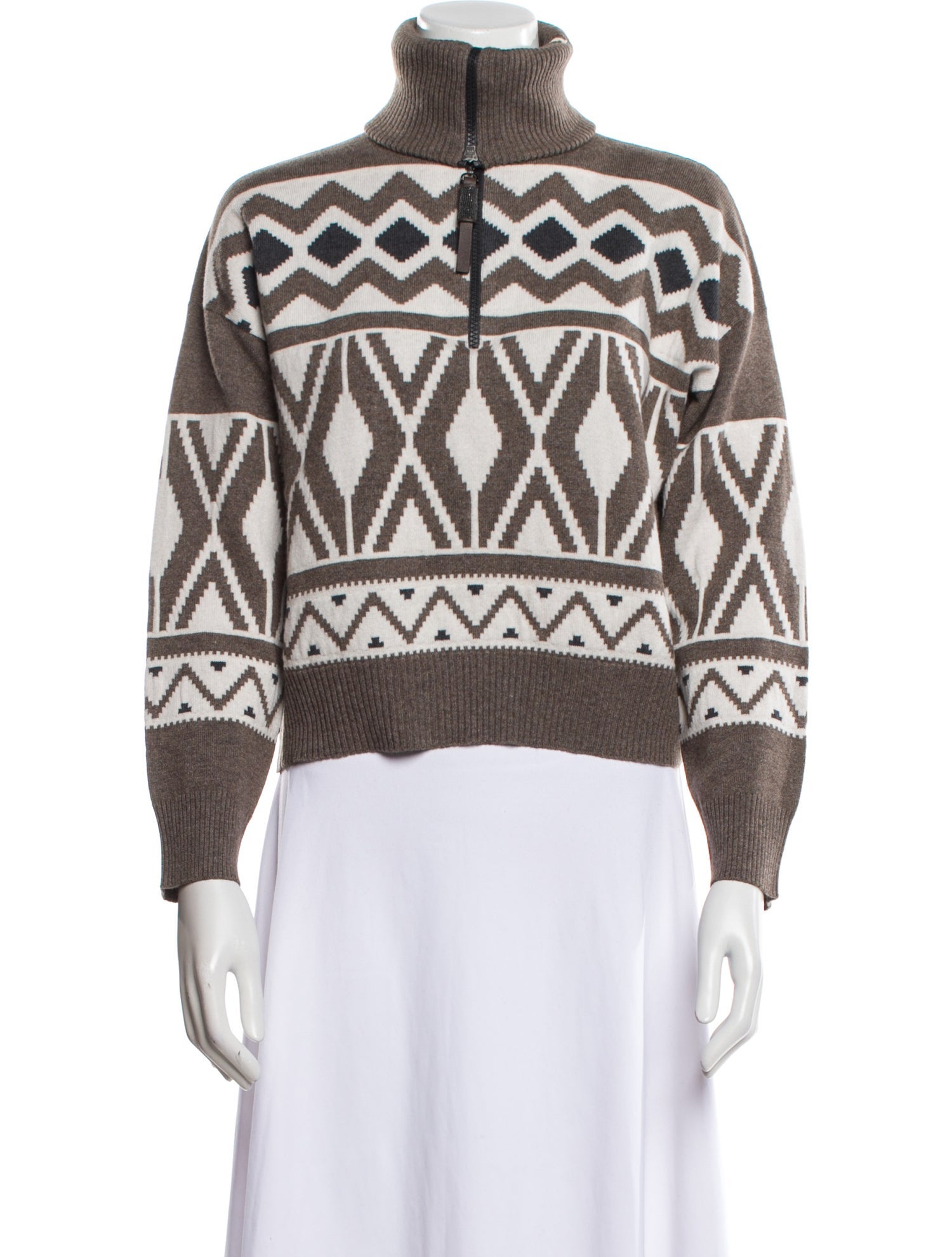 Brunello Cucinelli Virgin Wool Printed Sweatshirt w/ Tags