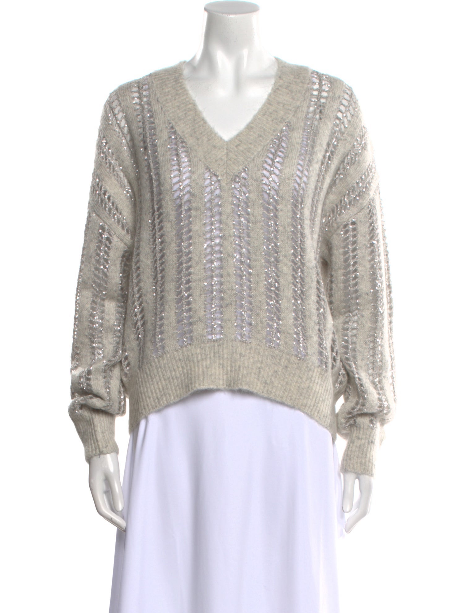 Brunello Cucinelli Wool V-Neck Sweater w/ Tags