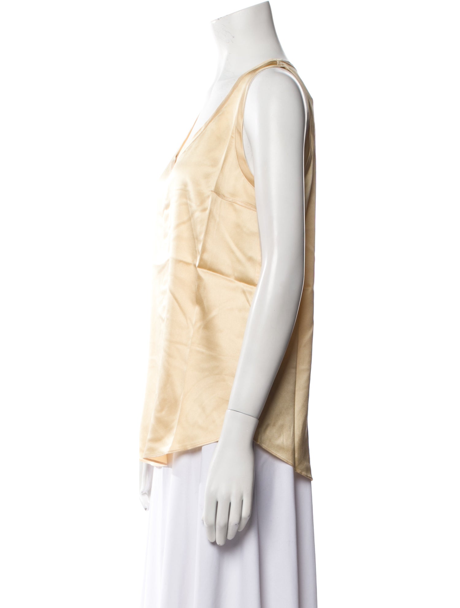 Brunello Cucinelli Silk Scoop Neck Top w/ Tags