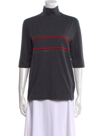 Brunello Cucinelli Striped Turtleneck T-Shirt