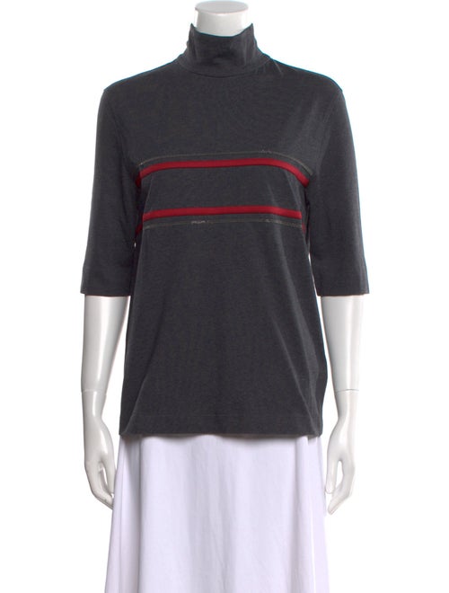 Brunello Cucinelli Striped Turtleneck T-Shirt