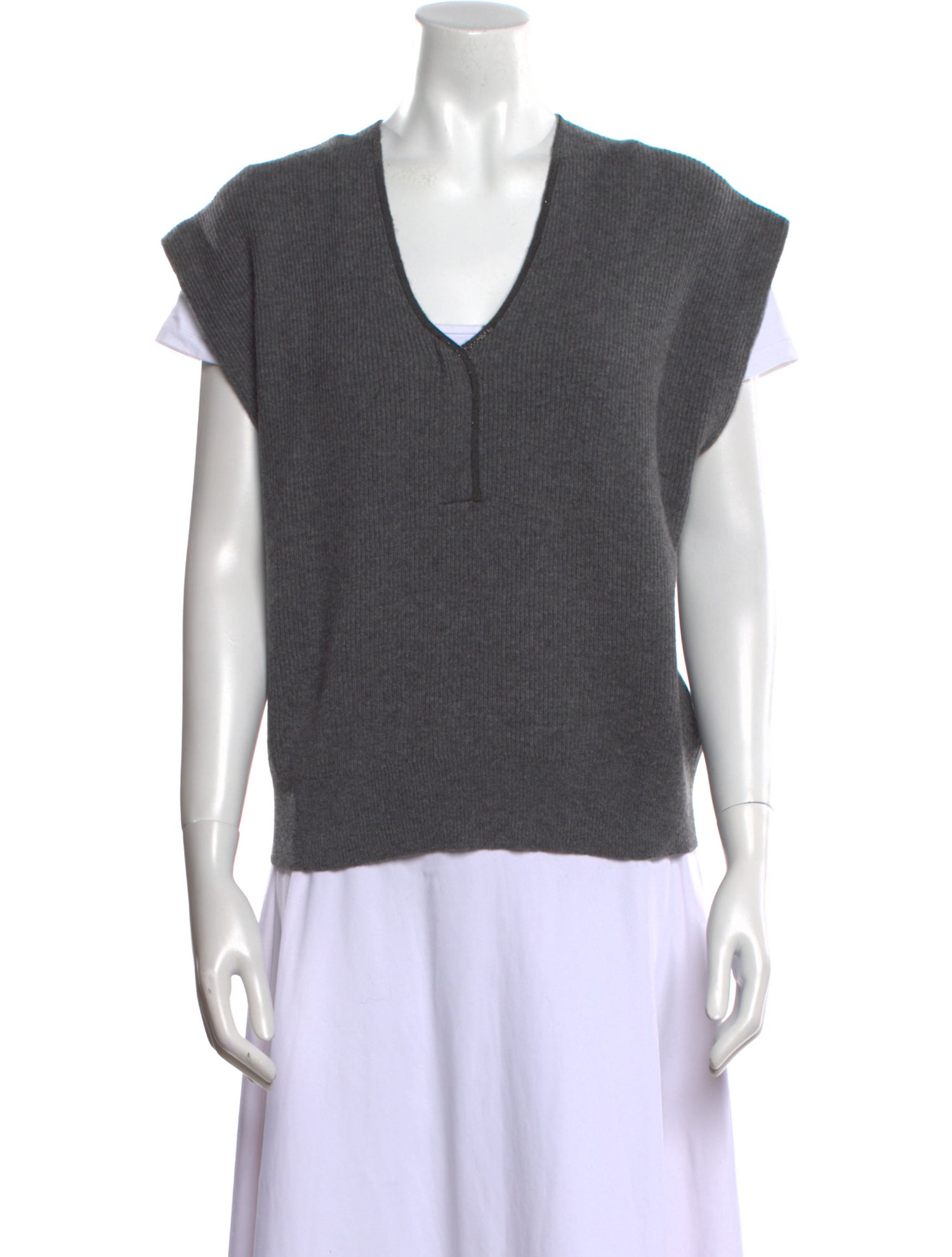 Brunello Cucinelli Cashmere V-Neck Sweater w/ Tags