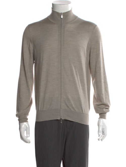 Brunello Cucinelli Wool Mock Neck Cardigan