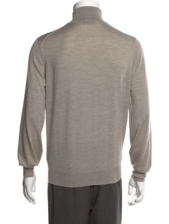 Brunello Cucinelli Wool Mock Neck Cardigan