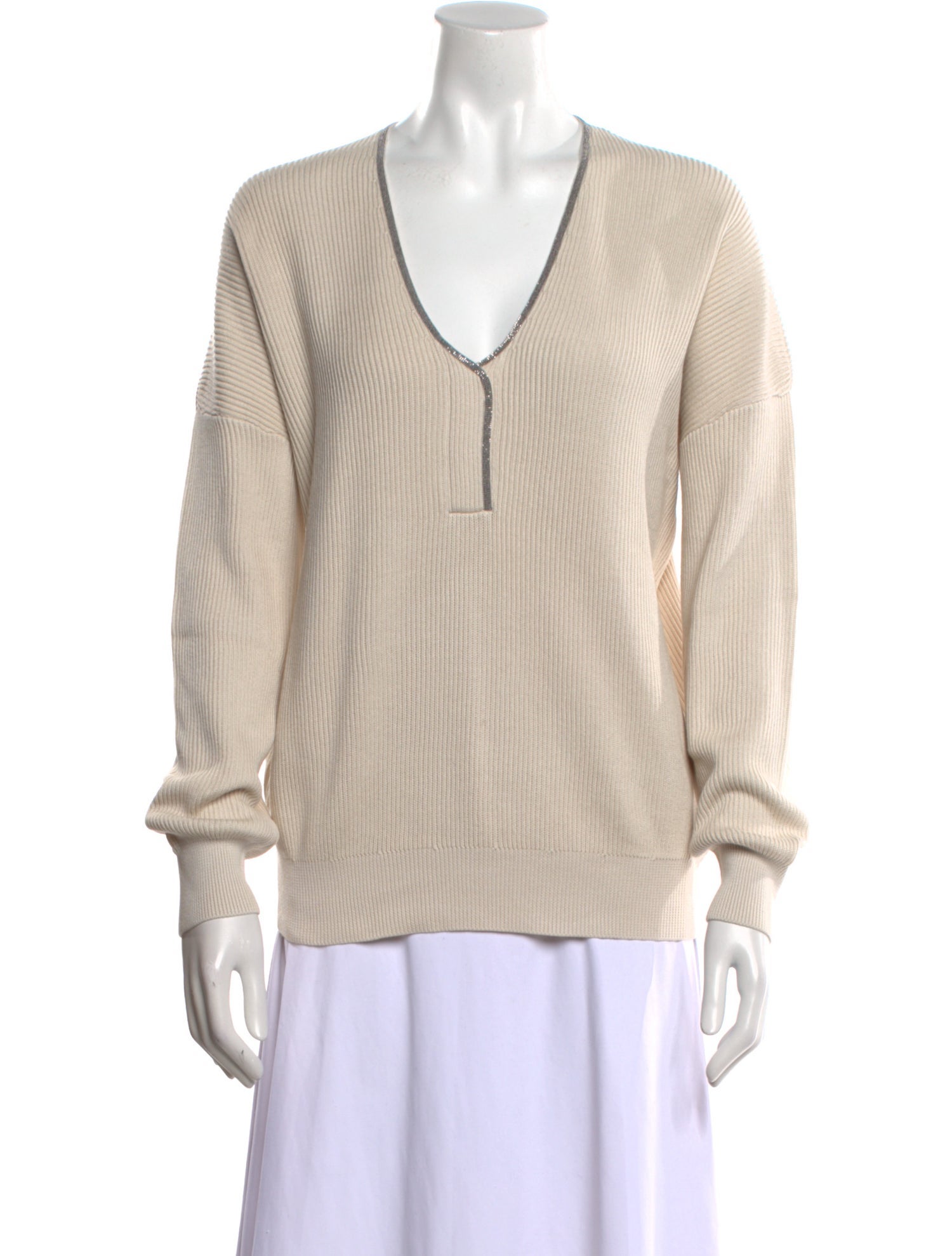 Brunello Cucinelli V-Neck Sweater w/ Tags