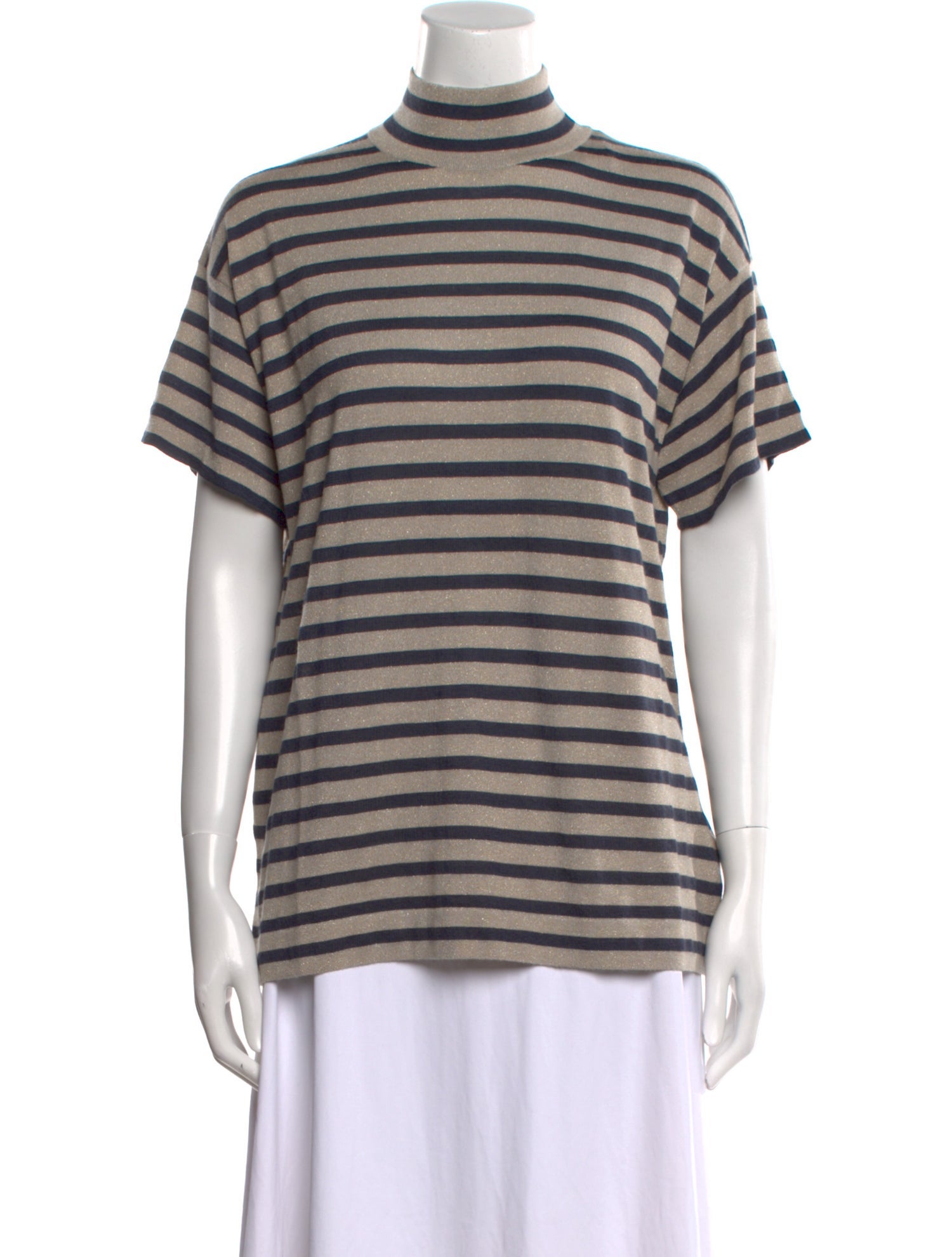 Brunello Cucinelli Cashmere Striped T-Shirt