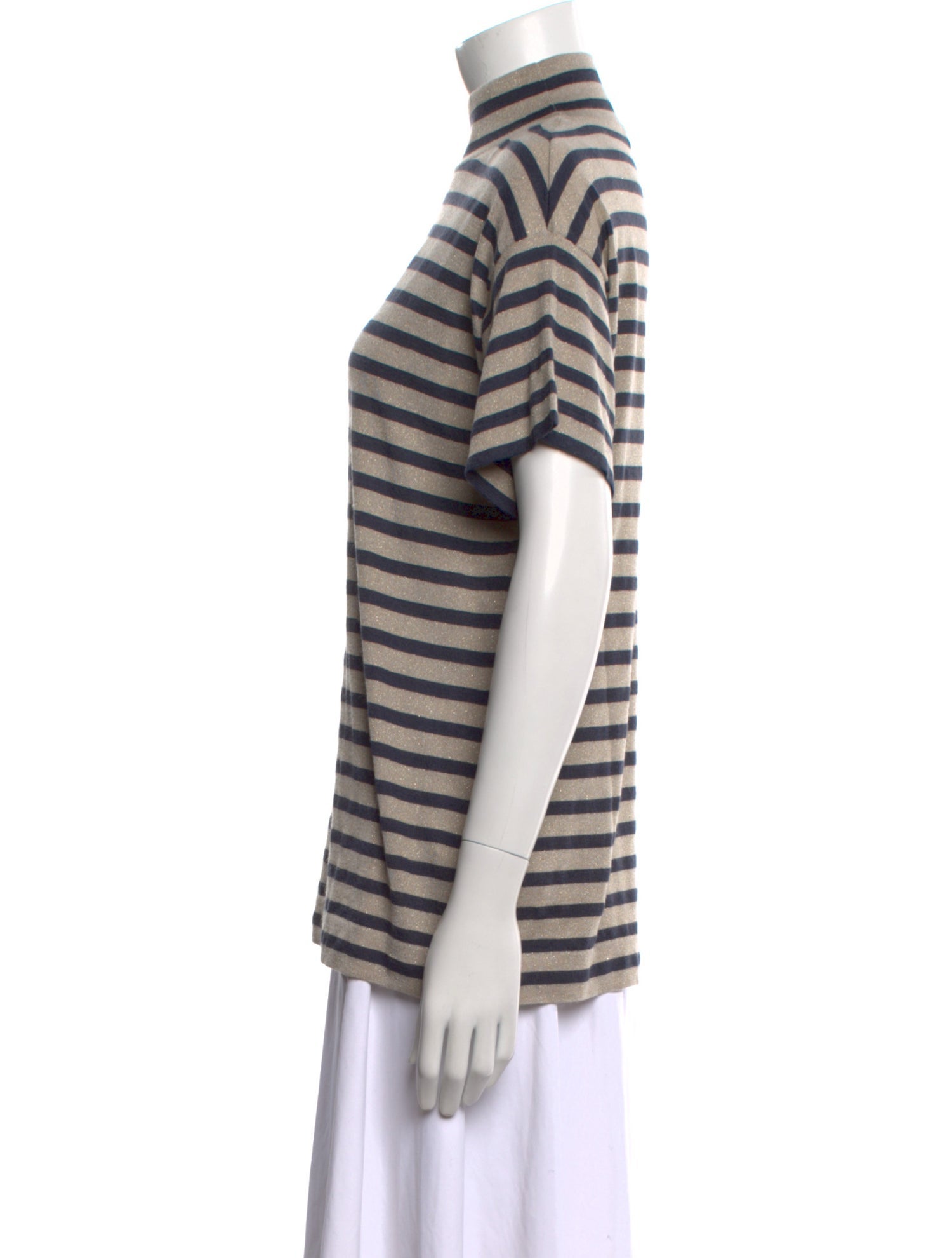 Brunello Cucinelli Cashmere Striped T-Shirt