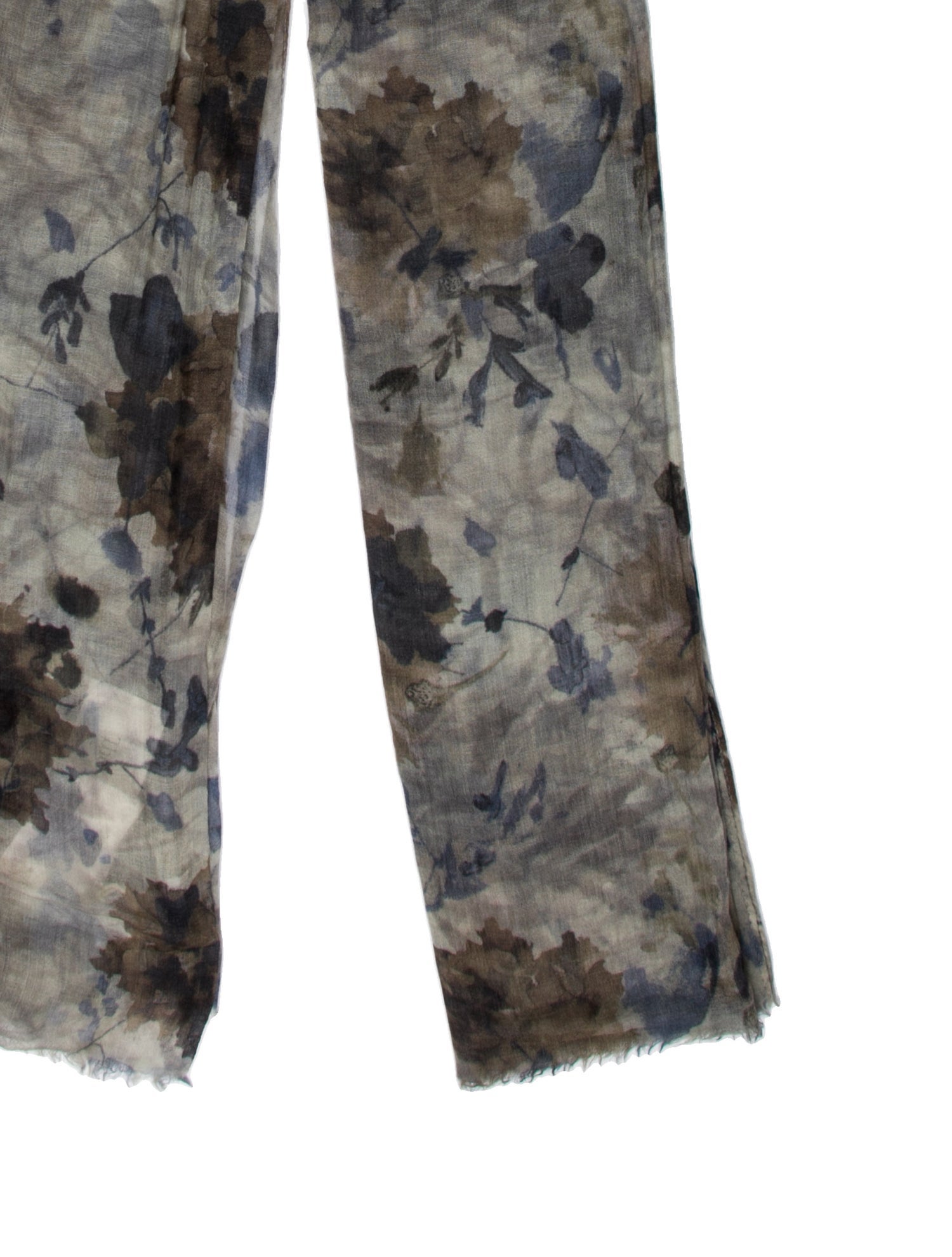 Brunello Cucinelli Cashmere Floral Print Scarf