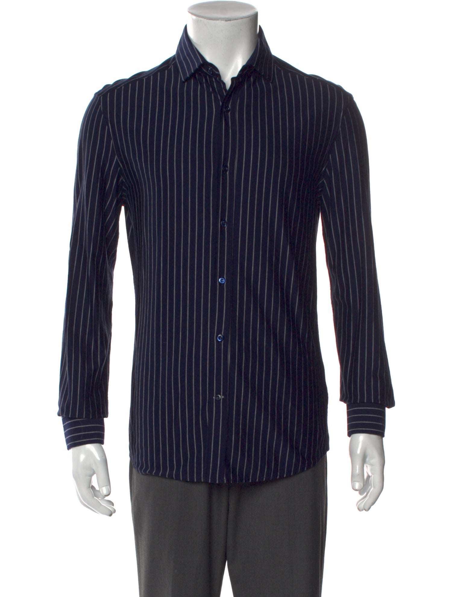Brunello Cucinelli Striped Long Sleeve Dress Shirt