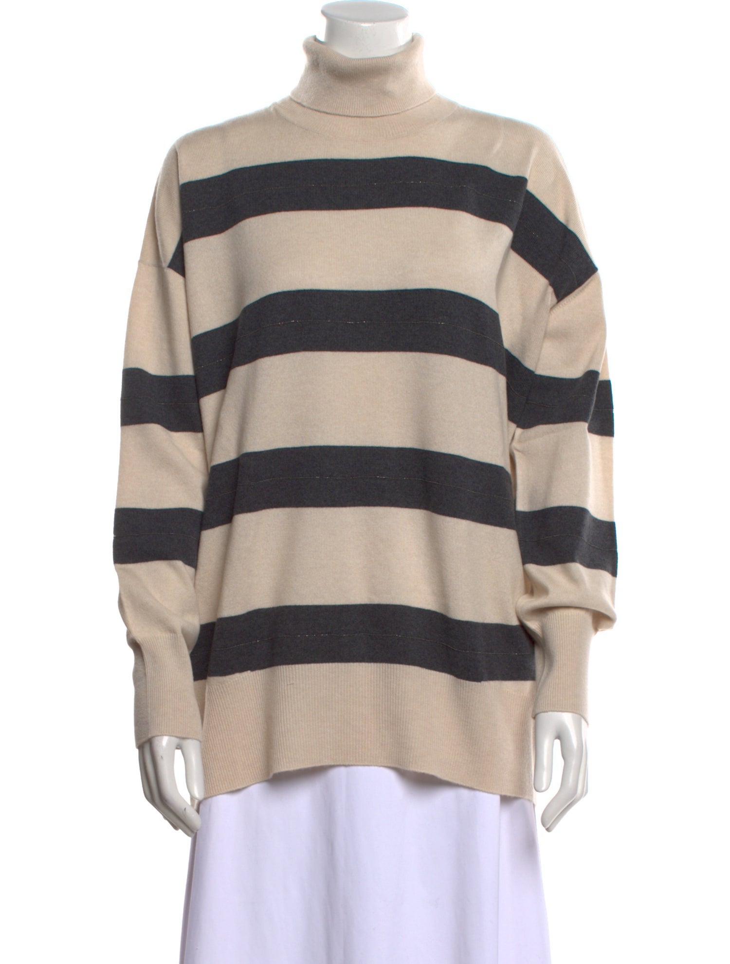 Brunello Cucinelli Virgin Wool Striped Sweater w/ Tags