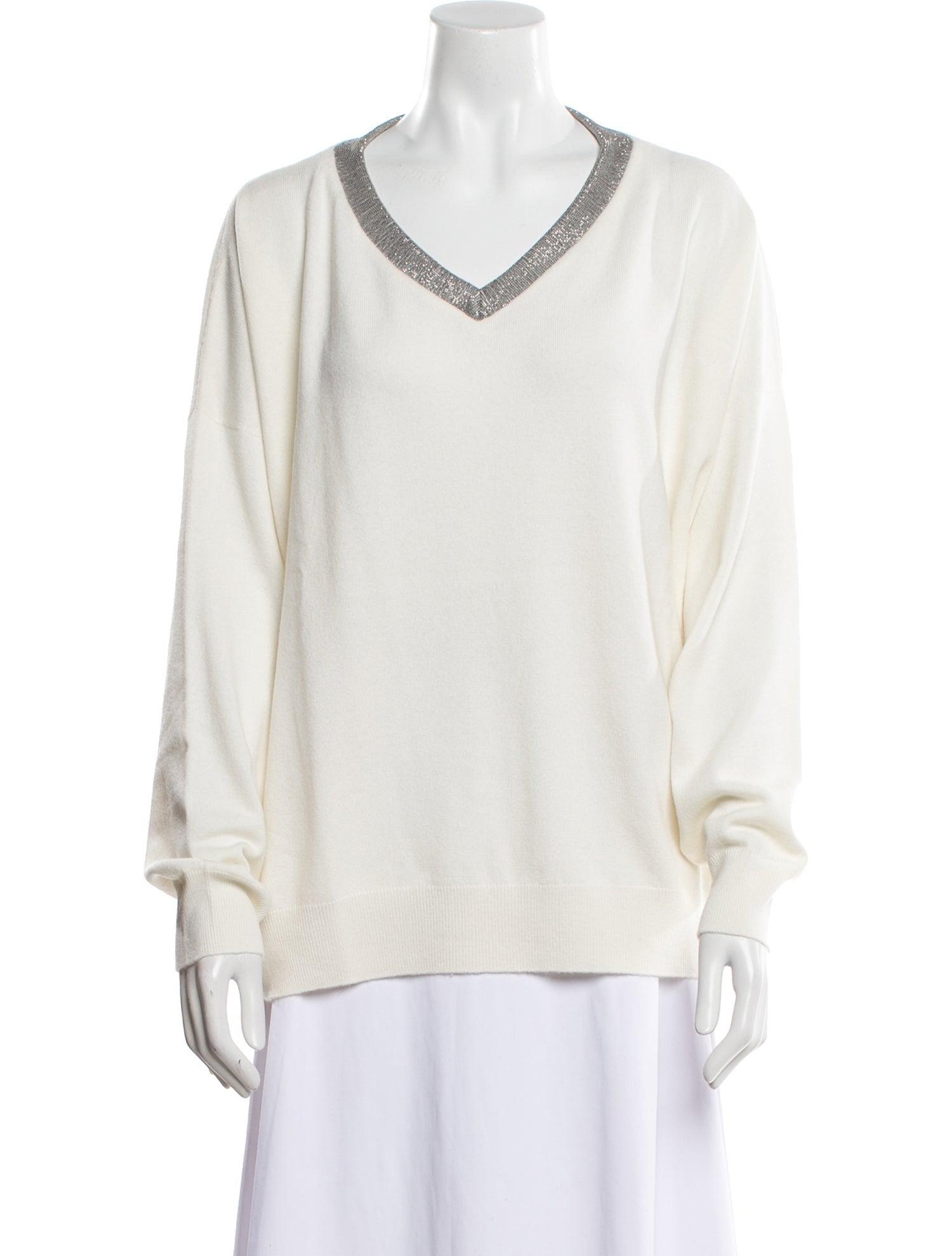 Brunello Cucinelli Cashmere V-Neck Sweater w/ Tags