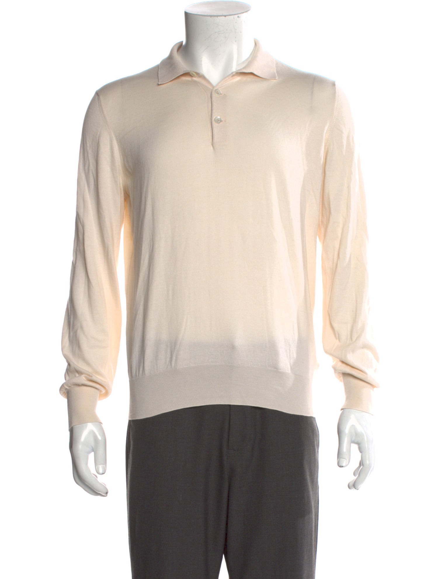 Brunello Cucinelli Collar Long Sleeve Polo Sweater