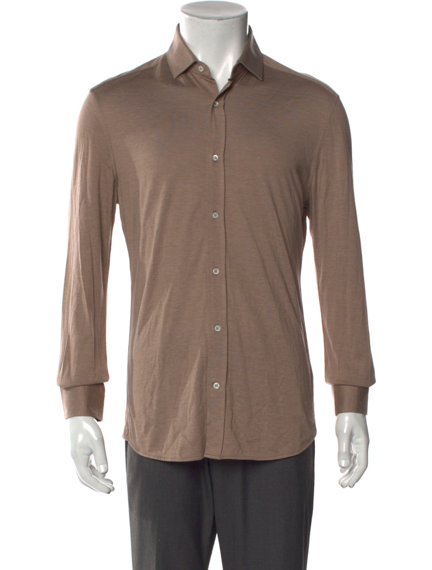 Brunello Cucinelli Silk Long Sleeve Shirt