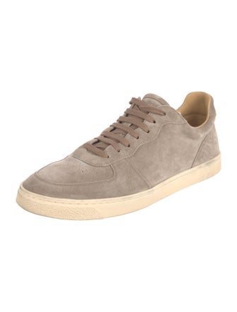 Brunello Cucinelli Suede Lasercut Accents Sneakers