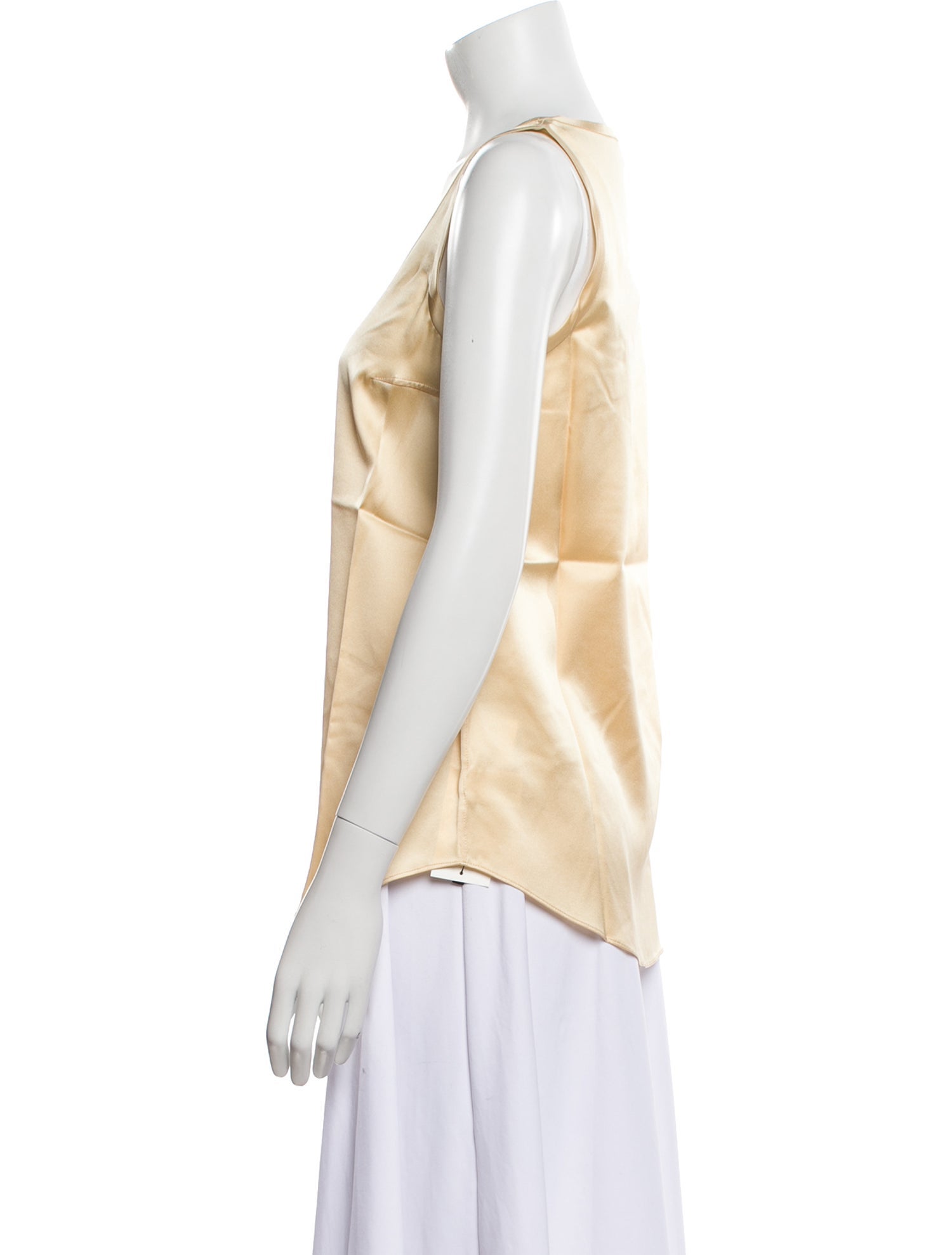 Brunello Cucinelli Silk Scoop Neck Top w/ Tags