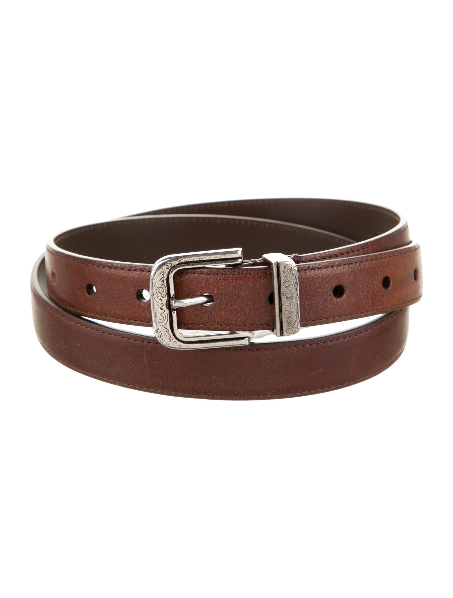 Brunello Cucinelli Skinny Leather Belt