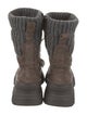 Brunello Cucinelli Suede Studded Accents Combat Boots