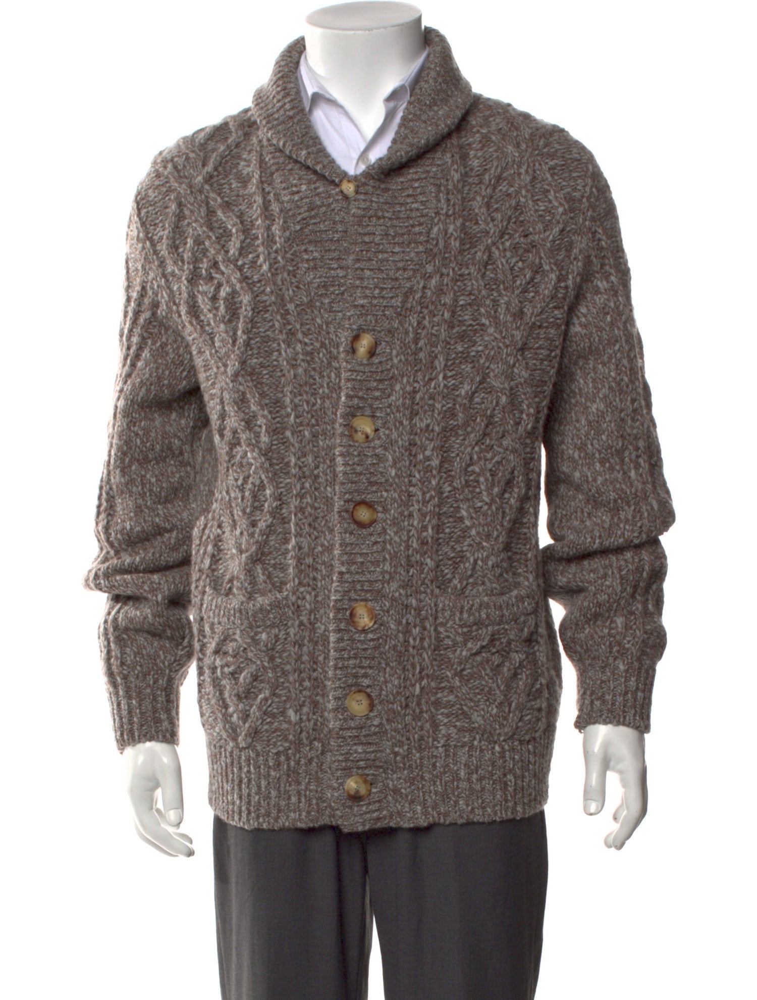 Brunello Cucinelli Patterned V-Neck Cardigan