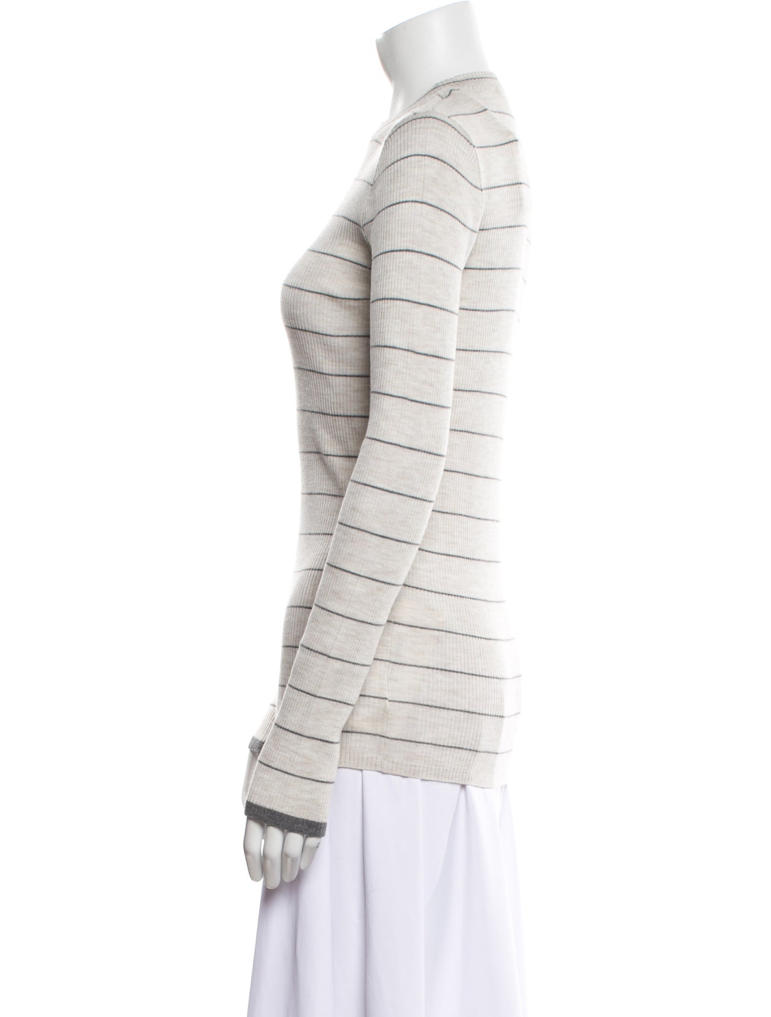 Brunello Cucinelli Virgin Wool Striped Sweater