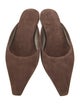 Brunello Cucinelli Suede Leather Trim Embellishment Mules