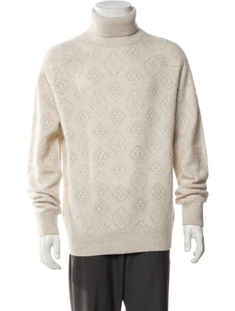 Brunello Cucinelli Patterned Turtleneck Pullover