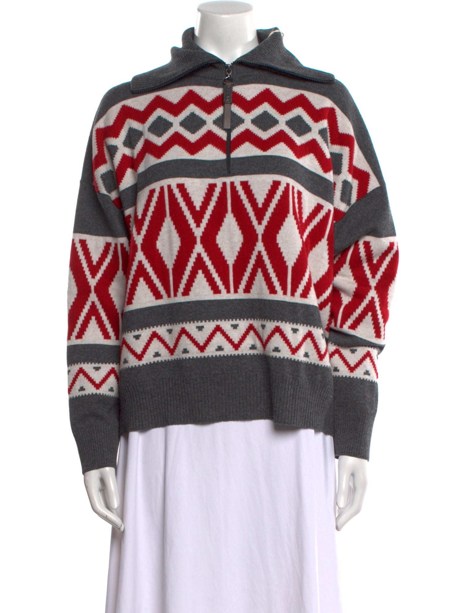 Brunello Cucinelli Virgin Wool Printed Sweater