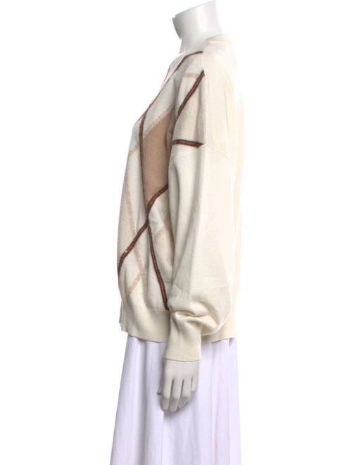 Brunello Cucinelli Cashmere Plaid Print Sweater