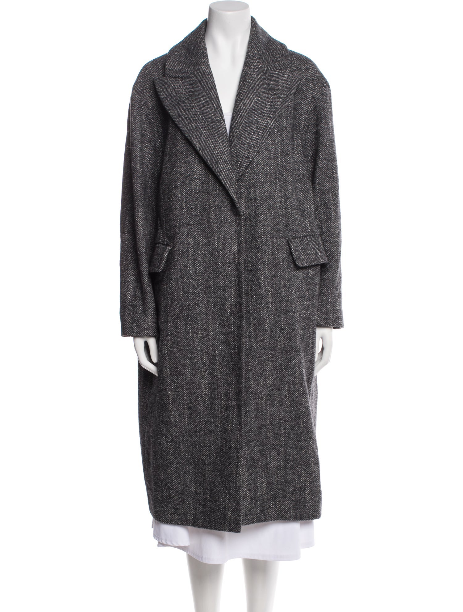 Brunello Cucinelli Alpaca Plaid Print Coat