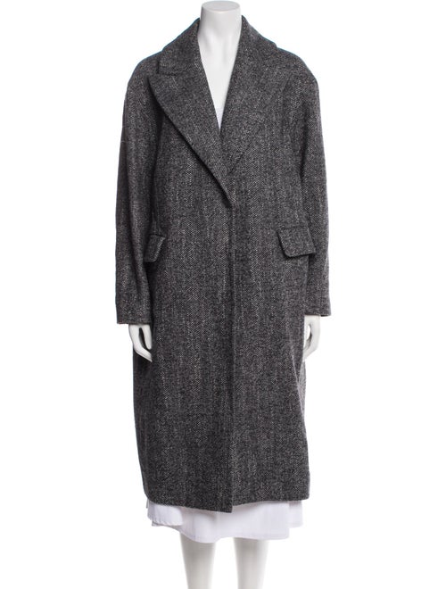 Brunello Cucinelli Alpaca Plaid Print Coat