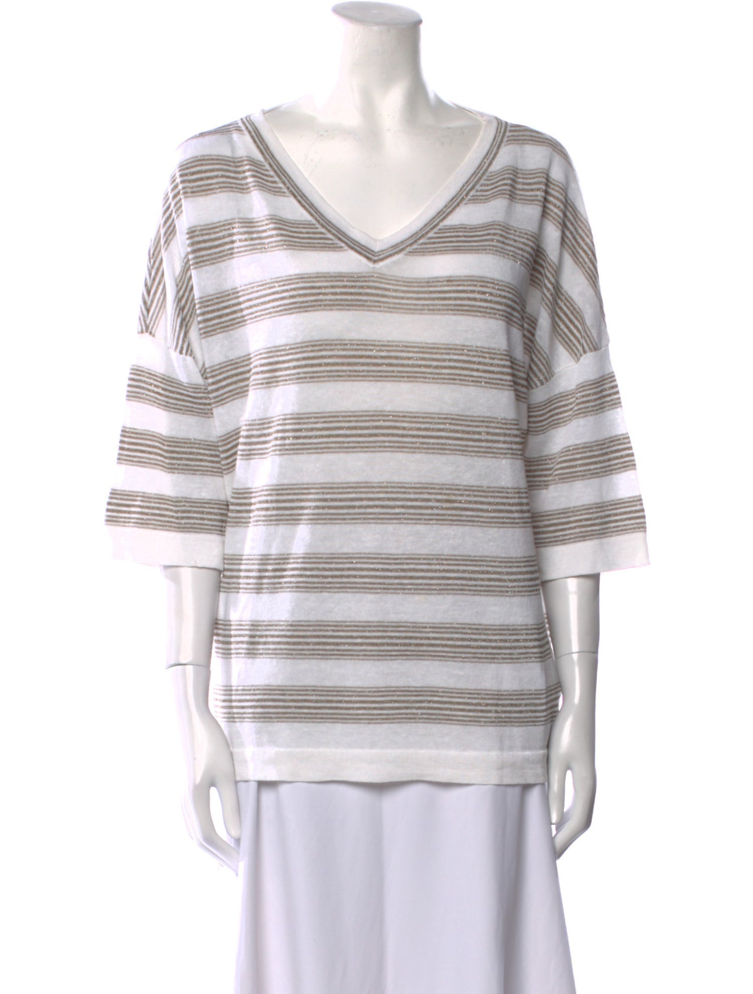Brunello Cucinelli Linen Striped Tunic