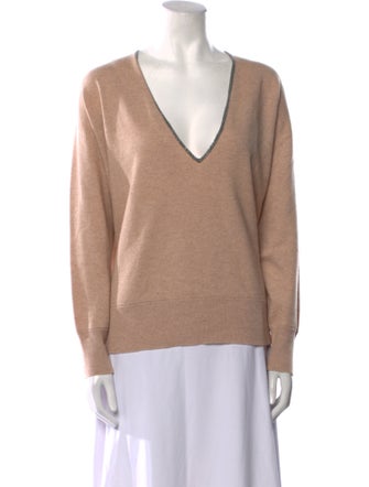 Brunello Cucinelli Cashmere V-Neck Sweatshirt