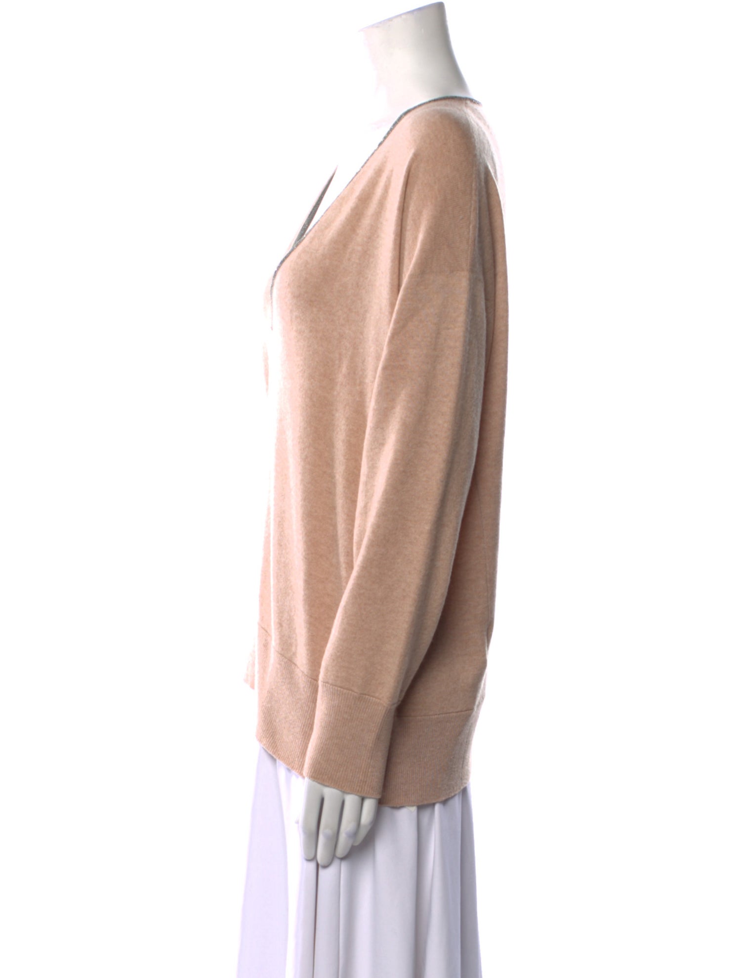 Brunello Cucinelli Cashmere V-Neck Sweatshirt